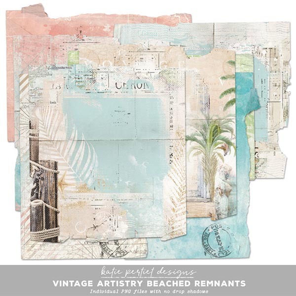 Vintage Artistry Beached Remnants Digital Art - Digital Scrapbooking Kits