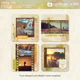 Camp Life Pre-designed Coasters