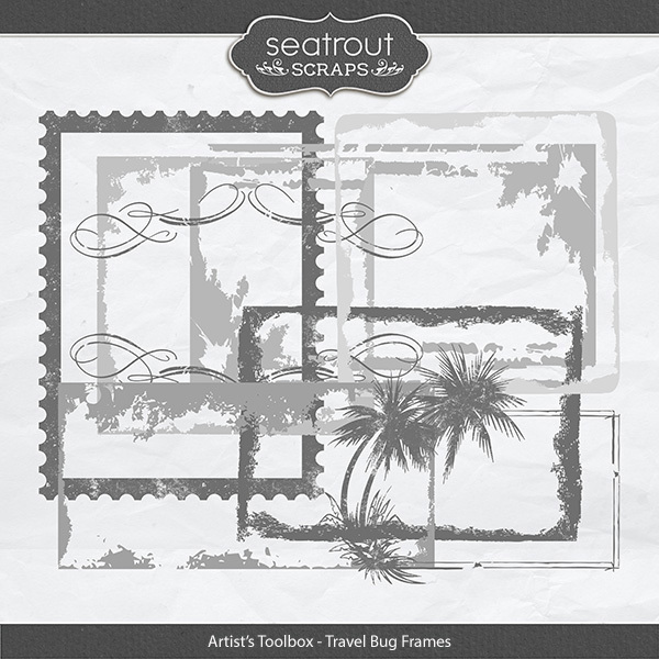 Artist's Toolbox - Travel Bug Frames Digital Art - Digital Scrapbooking Kits