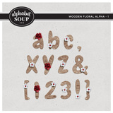 Wooden Floral Alpha - 1