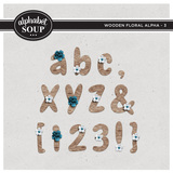 Wooden Floral Alpha - 3