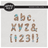 Wooden Floral Alpha - 4