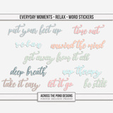 Everyday Moments - Relax Word Art