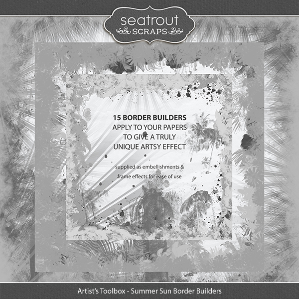 Artist's Toolbox - Summer Sun Border Builders Digital Art - Digital Scrapbooking Kits