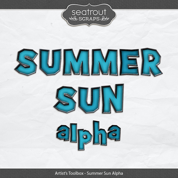 Artist's Toolbox - Summer Sun Alpha Digital Art - Digital Scrapbooking Kits