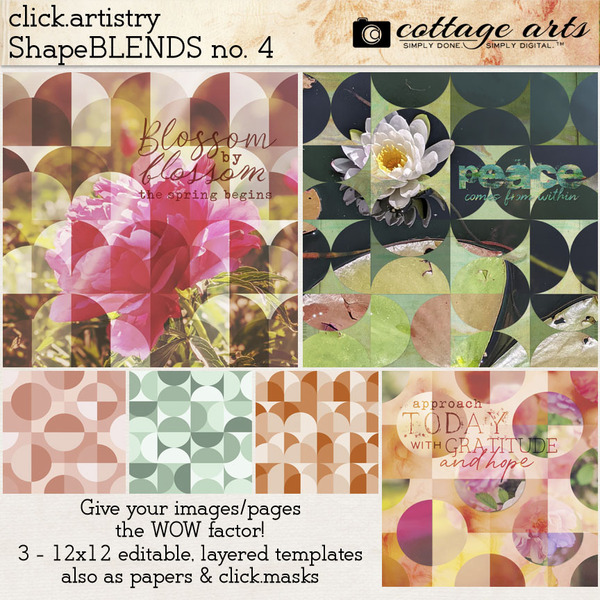 Click.Artistry Shape Blends 4 Digital Art - Digital Scrapbooking Kits