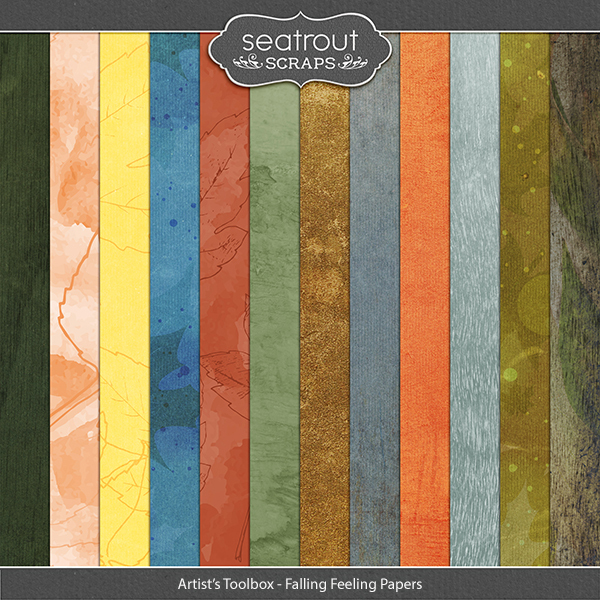 Artist's Toolbox - Falling Feeling Papers Digital Art - Digital Scrapbooking Kits