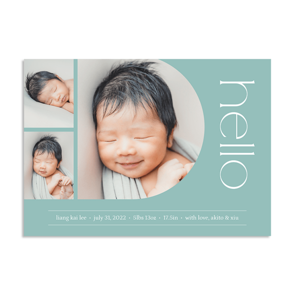 Mod Hello Baby Card