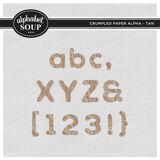Crumpled Paper Alpha - Tan