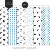 Grungy Heart Overlays 1