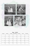 Watercolor 12x18 Calendar