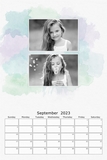 Watercolor 12x18 Calendar