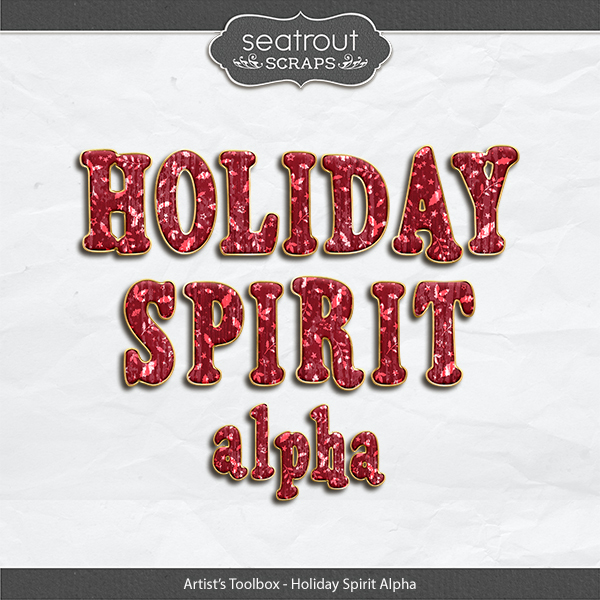 Artist's Toolbox - Holiday Spirit Alpha Digital Art - Digital Scrapbooking Kits