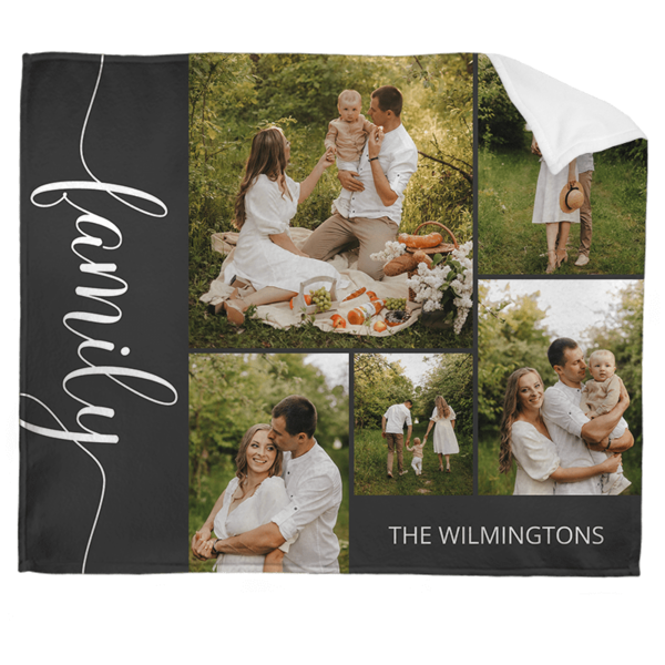 Side Script Family Blanket Blanket