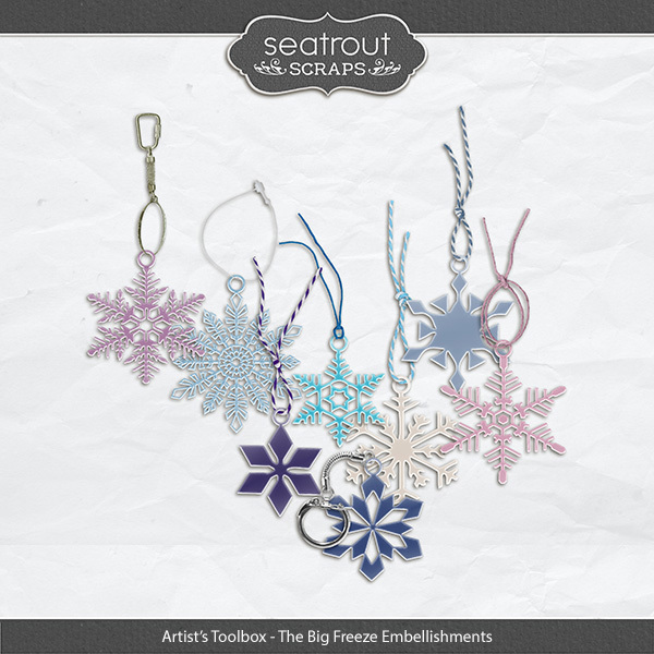 Artist's Toolbox - The Big Freeze Embellishments Digital Art - Digital Scrapbooking Kits