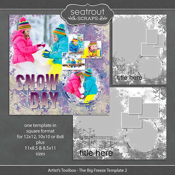 Artist's Toolbox - The Big Freeze Template 2 Digital Art - Digital Scrapbooking Kits