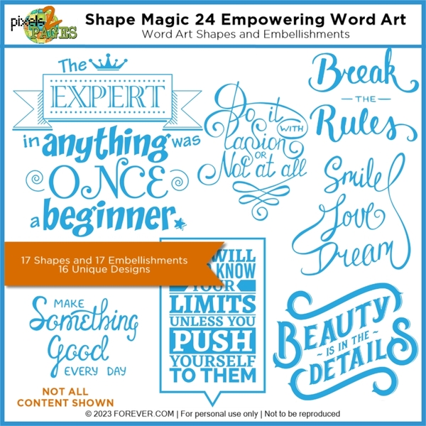 Shape Magic 24 Empowering Word Art
