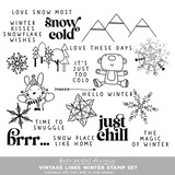 Vintage Lines Mini Mix Winter Scrapbooking Bundle