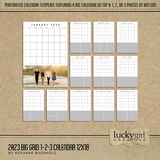 2023 Big Grid 1-2-3 Calendar 12x18