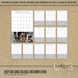 2025 Big Grid Collage Calendar 12x18