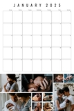 2025 Big Grid Collage Calendar 12x18
