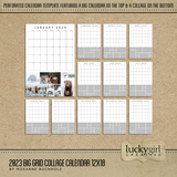 2023 Big Grid Collage Calendar 12x18