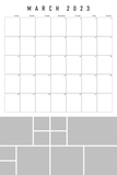 2023 Big Grid Collage Calendar 12x18