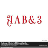 My Vintage Valentine 02 Chipboard Alphabet
