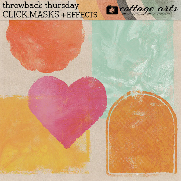 Throwback Thursday Click.Masks Digital Art - Digital Scrapbooking Kits