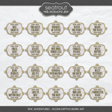 Epic Adventures - Ocean Depths Word Art