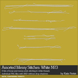 Assorted Messy Stitches White 03