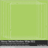 Messy Stitched Borders White 02