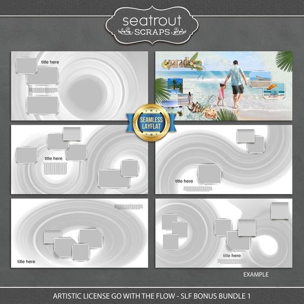 Artistic License - Go With the Flow SLF Bonus Bundle 1 Digital Art - Digital Scrapbooking Kits