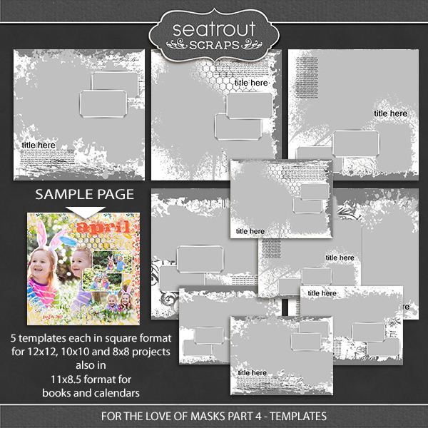 For the Love of Masks - Part 4 Templates Digital Art - Digital Scrapbooking Kits