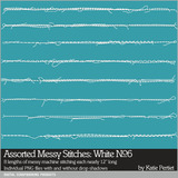 Assorted Messy Stitches White 06