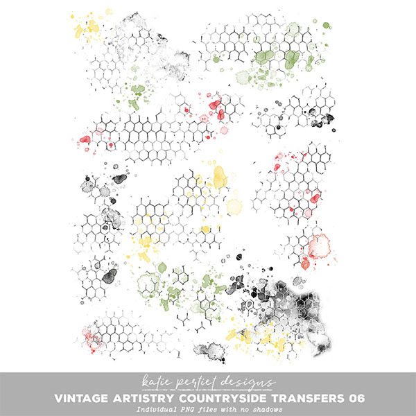 Vintage Artistry Countryside Transfers 06 Digital Art - Digital Scrapbooking Kits