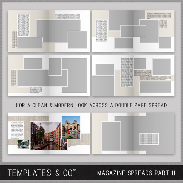 Magazine Spreads Part 11 Digital Art - Digital Scrapbooking Kits