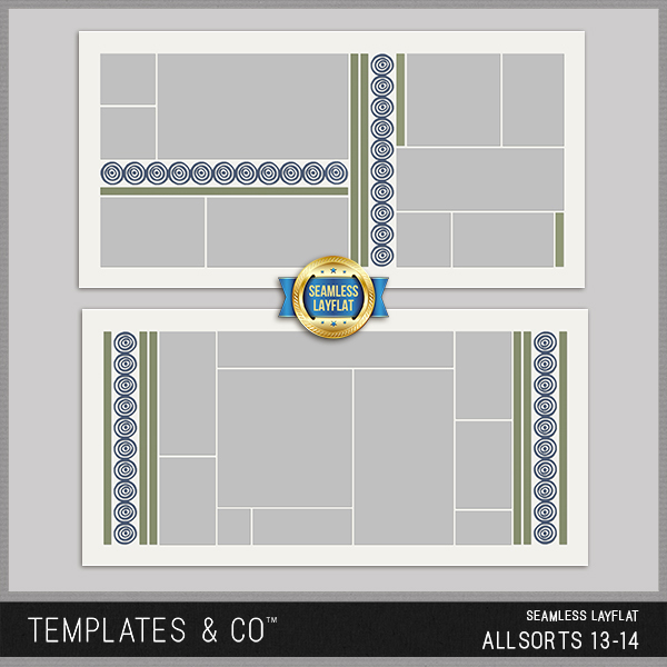 Seamless Layflat Allsorts 13-14 Digital Art - Digital Scrapbooking Kits