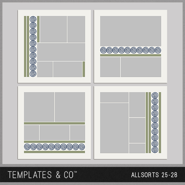 Allsorts 25-28 Digital Art - Digital Scrapbooking Kits