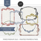 Mixed Mashup July - Painted Frames & Tags