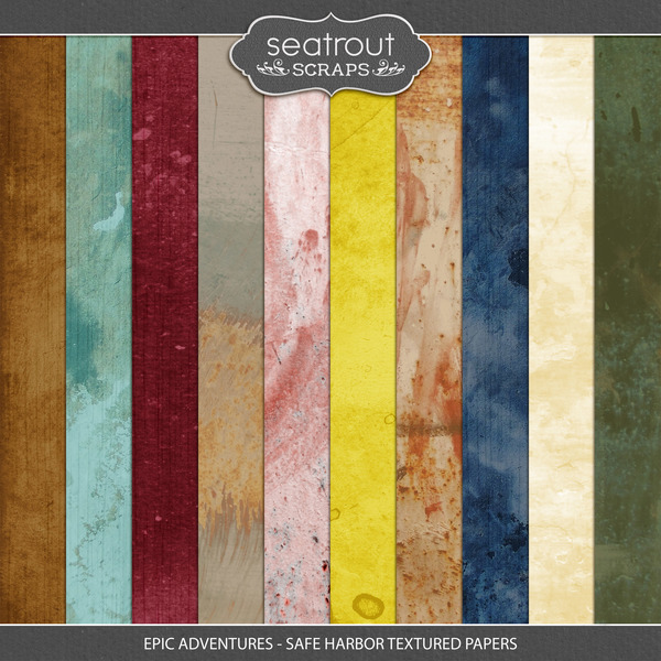 Epic Adventures - Safe Harbor Textured Papers Digital Art - Digital Scrapbooking Kits