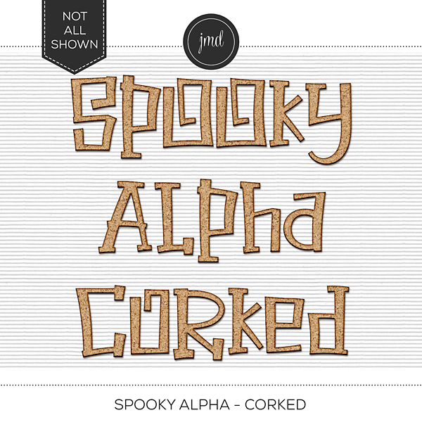 Spooky Alpha - Corked Digital Art - Digital Scrapbooking Kits