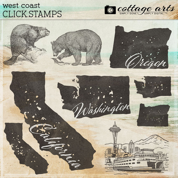 West Coast Click.Stamps - Effects Digital Art - Digital Scrapbooking Kits