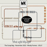 The Scrap Bag - November 2023 - Wordy Frames - Jolly