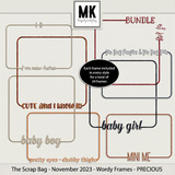 The Scrap Bag - November 2023 - Wordy Frames - Precious