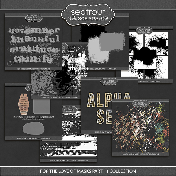 For the Love of Masks - Part 11 Collection Digital Art - Digital Scrapbooking Kits