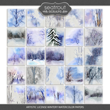 Artistic License Wintery Watercolor Papers