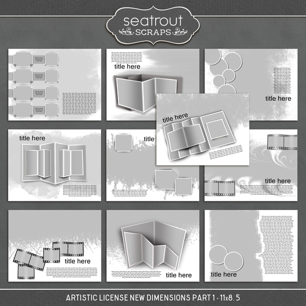 Artistic License New Dimensions Part 1 - 11x8.5 Digital Art - Digital Scrapbooking Kits