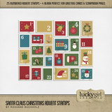 Santa Claus Christmas Advent Stamps