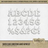 Santa Claus Christmas White Alpha Set
